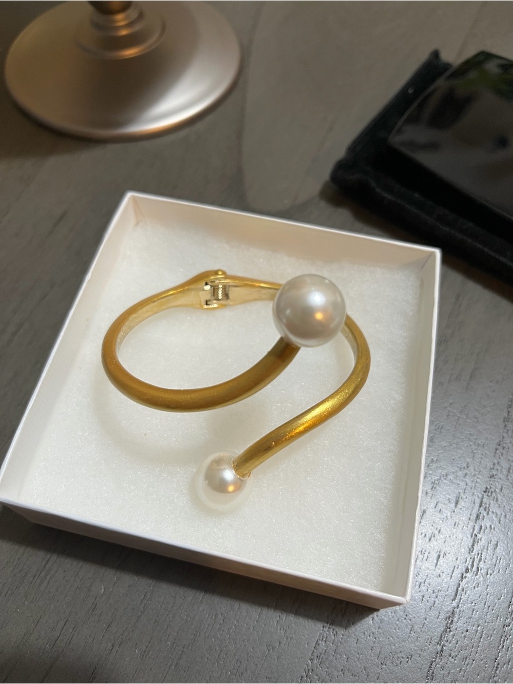 Bangle Accessory Matte Gold with Pearl✨